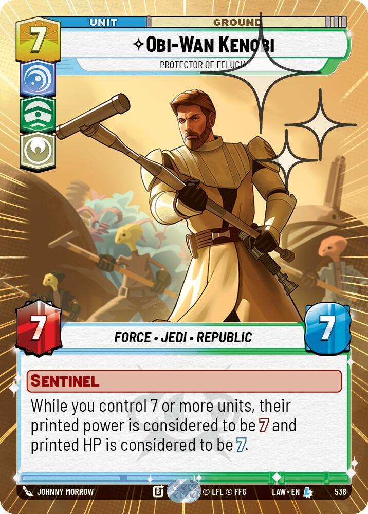 Obi-Wan Kenobi - Protector of Felucia (Hyperspace Foil) (538) [A Lawless Time]