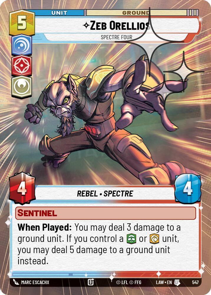 Zeb Orellios - Spectre Four (Hyperspace Foil) (547) [A Lawless Time]
