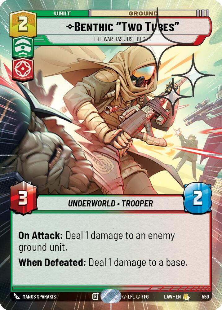 Benthic "Two Tubes" - The War Has Just Begun (Hyperspace Foil) (559) [A Lawless Time]