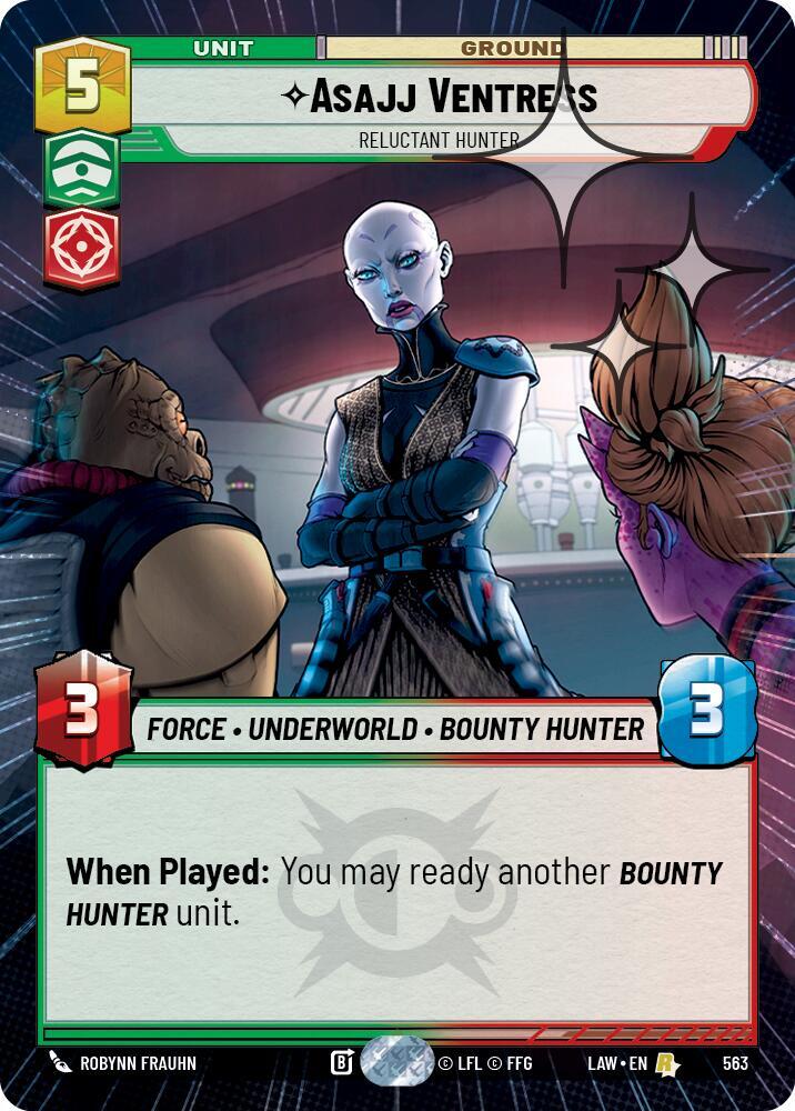 Asajj Ventress - Reluctant Hunter (Hyperspace Foil) (563) [A Lawless Time]