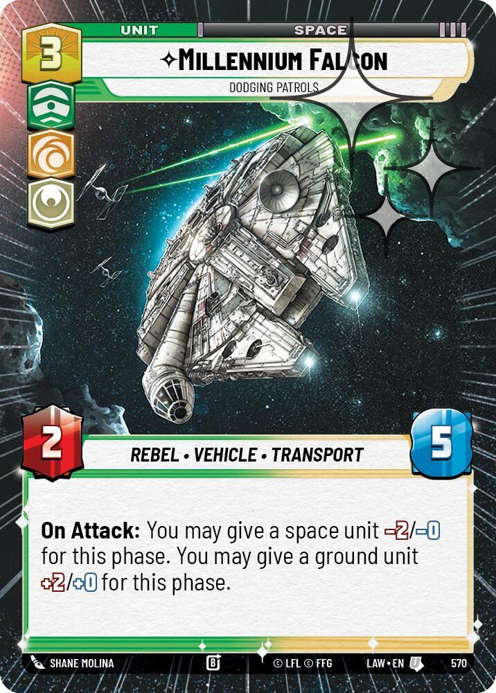 Millennium Falcon - Dodgin Patrols (Hyperspace Foil) (570) [A Lawless Time]