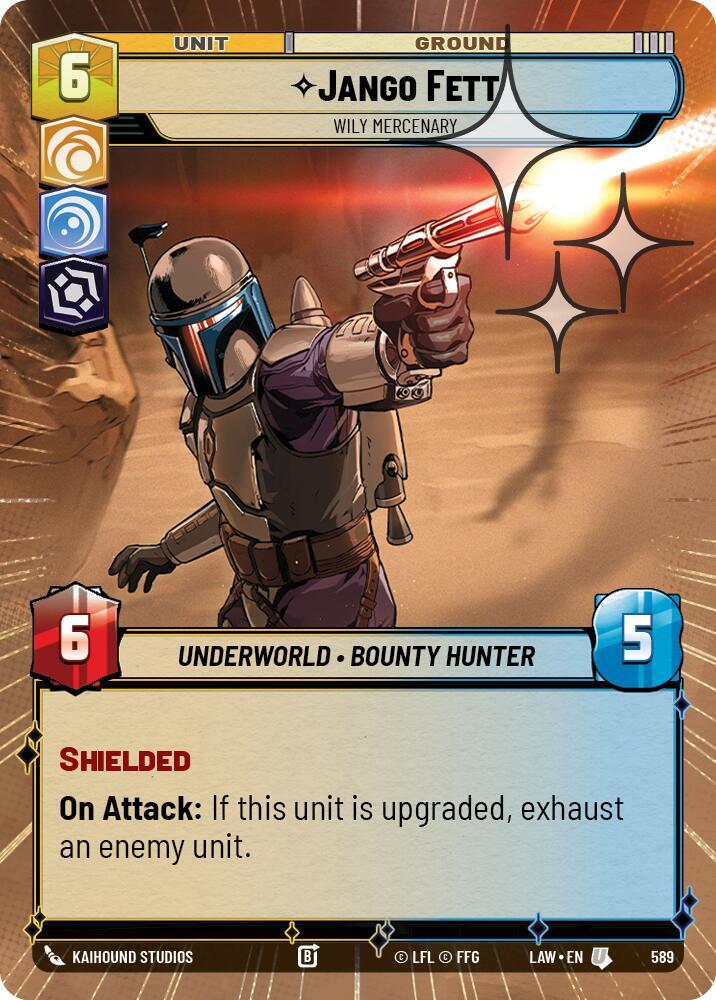 Jango Fett - Wily Mercenary (Hyperspace Foil) (589) [A Lawless Time]