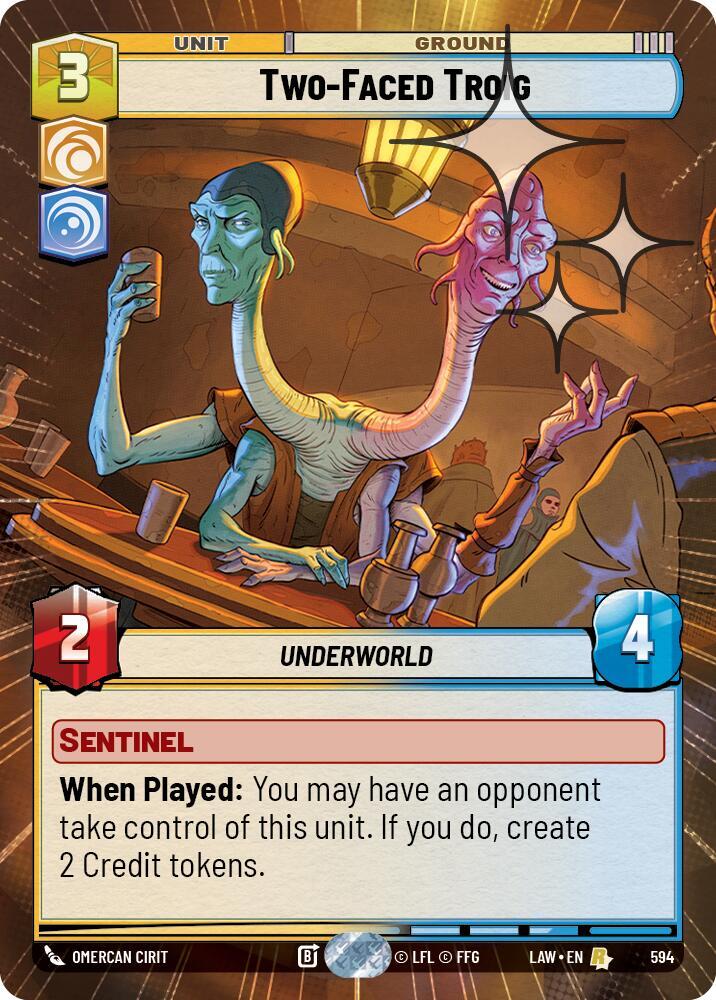 Two-Faced Troig (Hyperspace Foil) (594) [A Lawless Time]