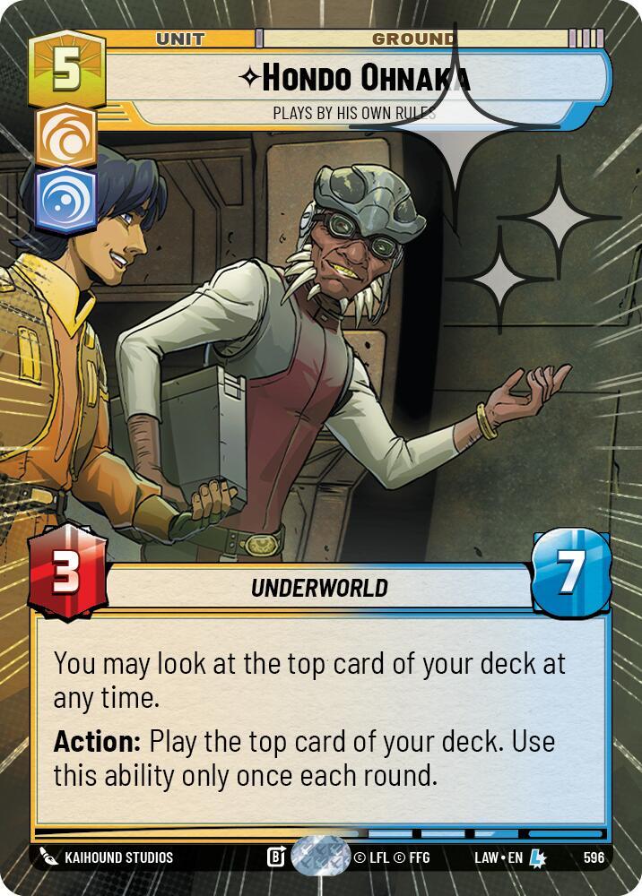 Hondo Ohnaka - Plays By His Own Rules (Hyperspace Foil) (596) [A Lawless Time]