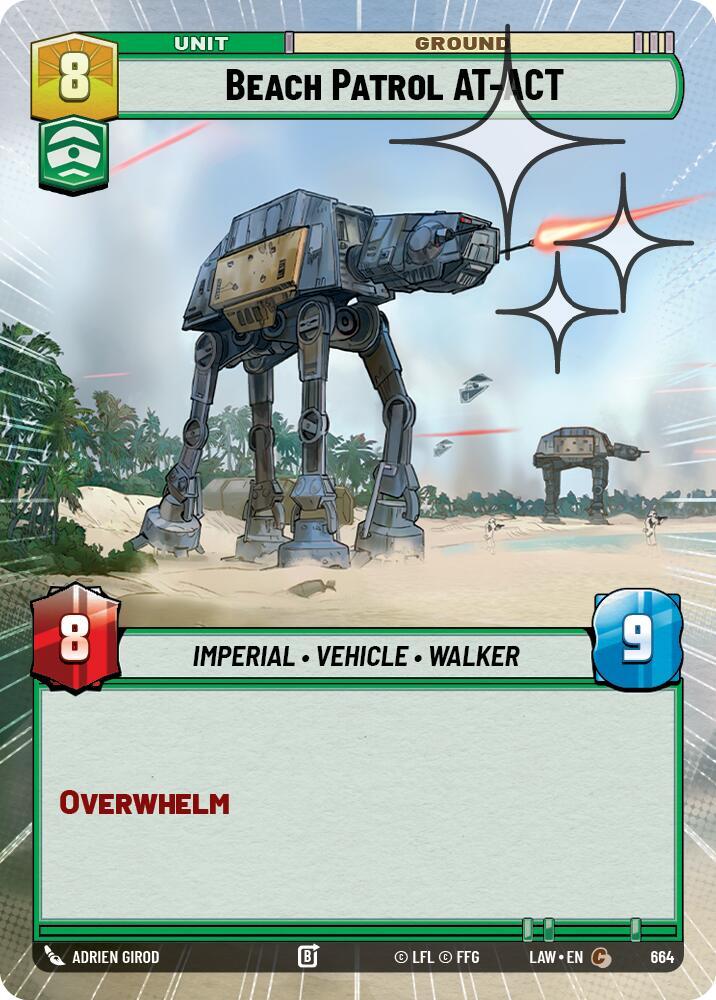 Beach Patrol AT-ACT (Hyperspace Foil) (664) [A Lawless Time]