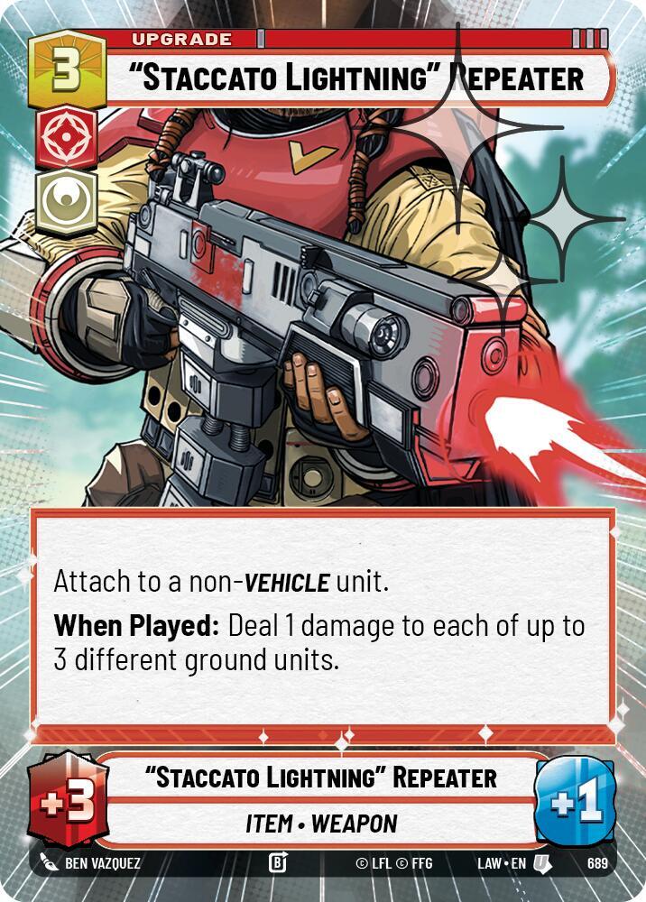 "Staccato Lightning" Repeater (Hyperspace Foil) (689) [A Lawless Time]