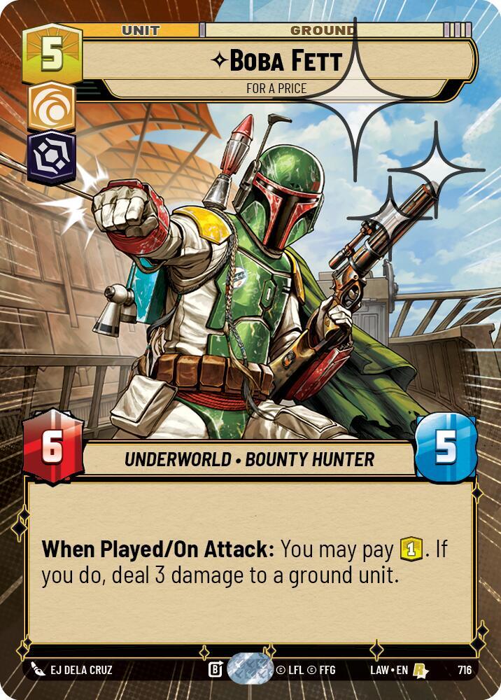 Boba Fett - For a Price (Hyperspace Foil) (716) [A Lawless Time]