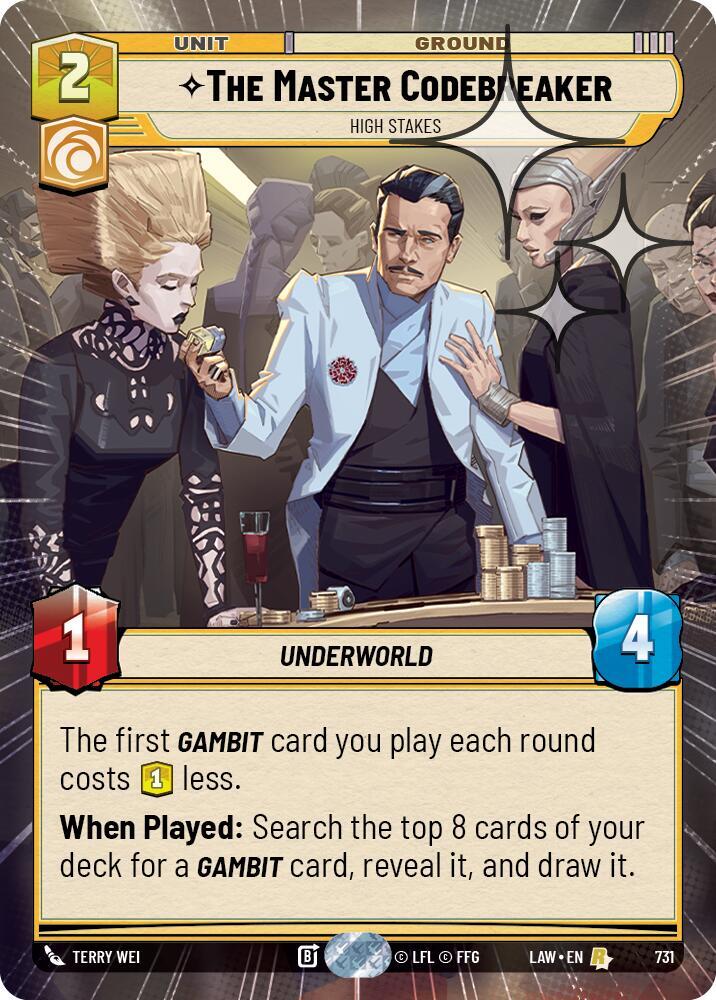 The Master Codebreaker - High Stakes (Hyperspace Foil) (731) [A Lawless Time]