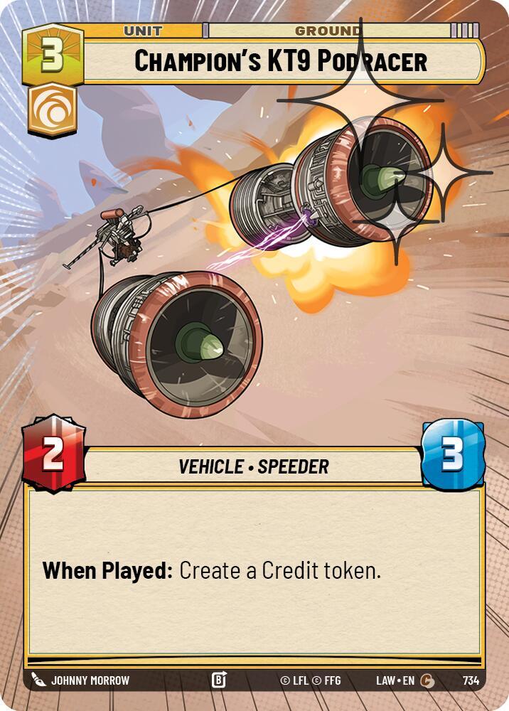 Champion's KT-9 Podracer (Hyperspace Foil) (734) [A Lawless Time]