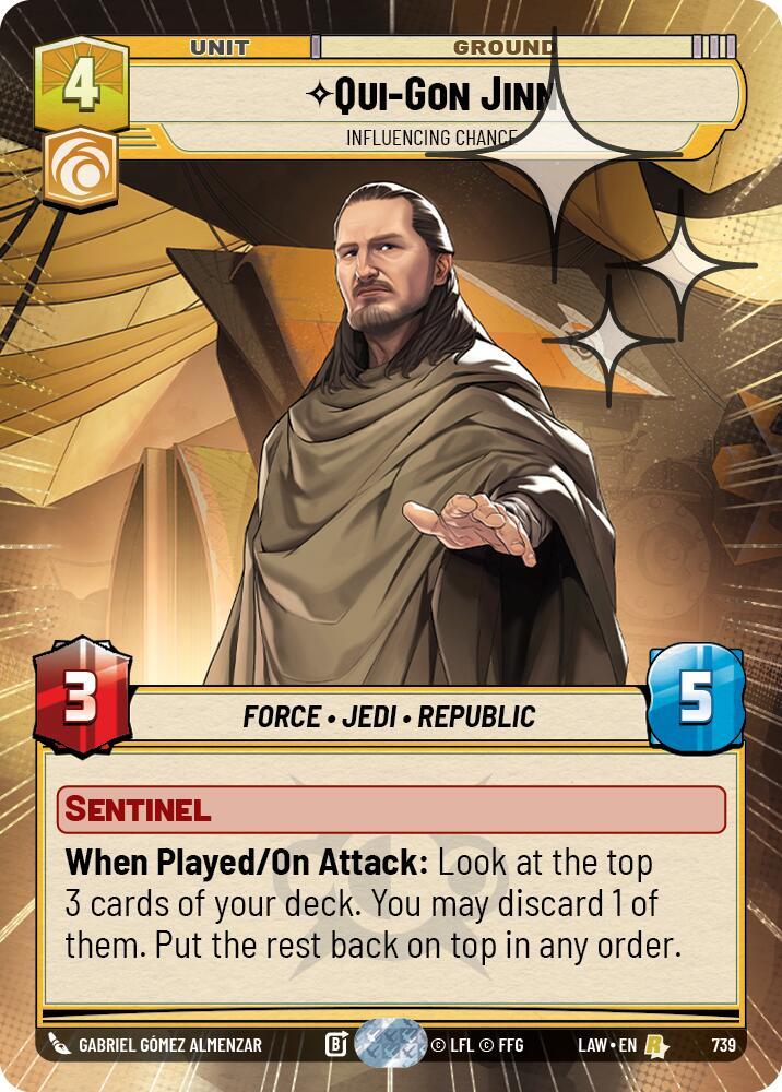 Qui-Gon Jinn - Influencing Chance (Hyperspace Foil) (739) [A Lawless Time]