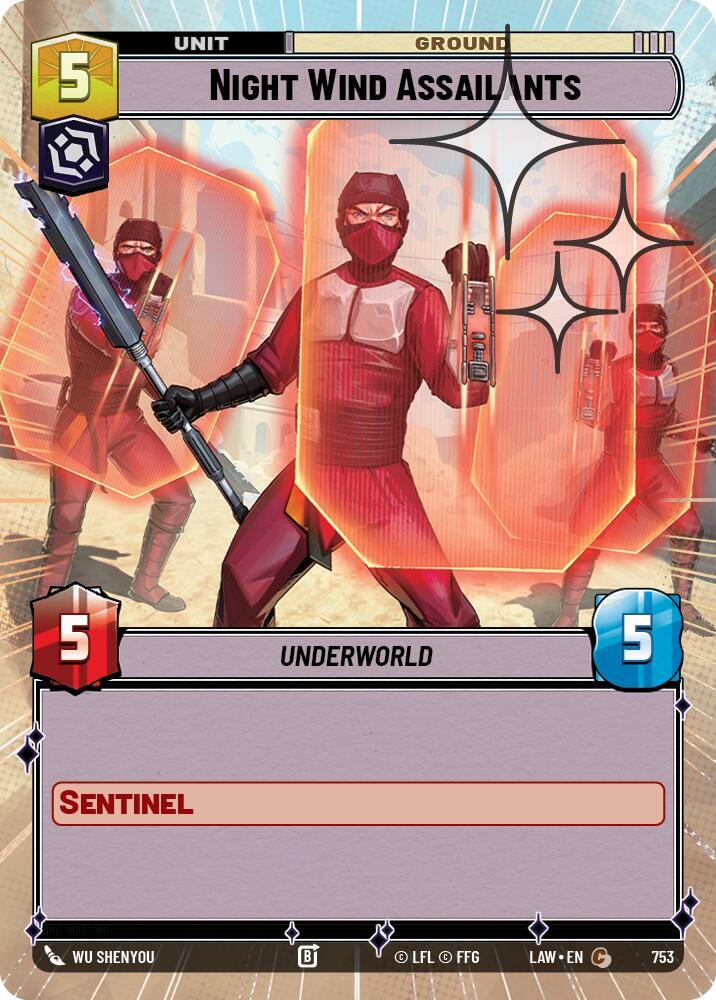 Night Wind Assailants (Hyperspace Foil) (753) [A Lawless Time]