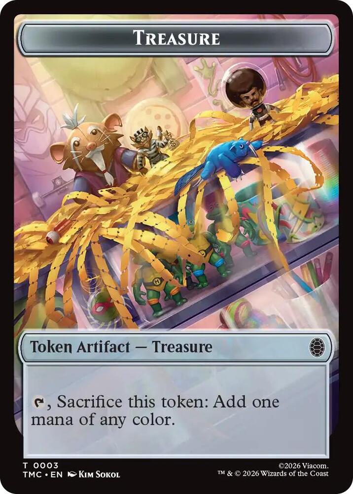 Treasure // Clue Double-Sided Token (3 // 2) [Teenage Mutant Ninja Turtles Commander]