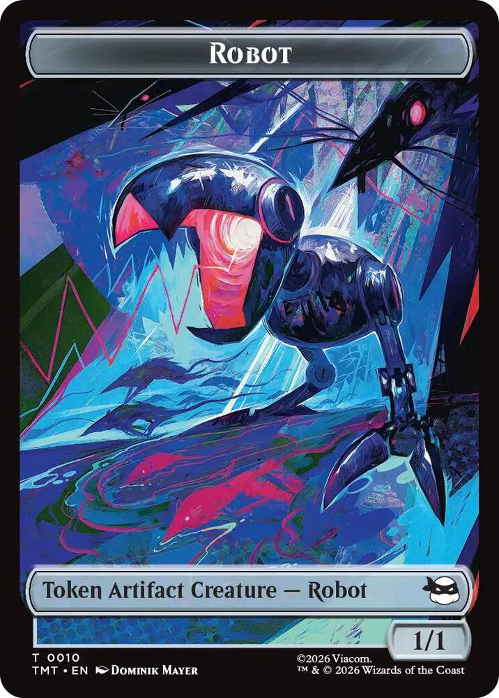 Robot // Food Double-Sided Token (10 // 8) [Teenage Mutant Ninja Turtles]