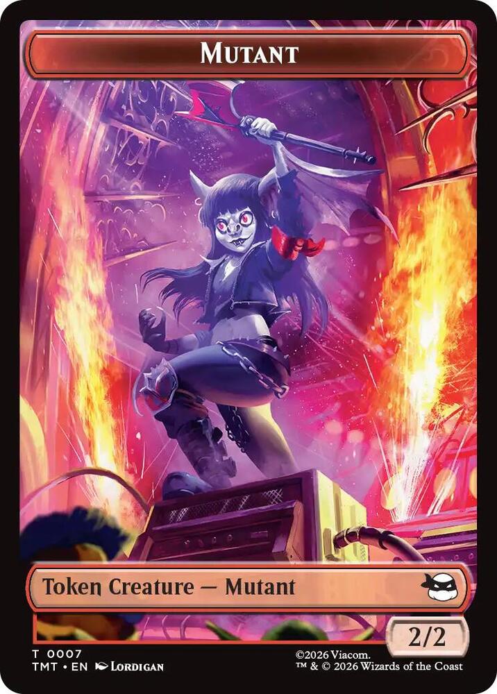 Mutant // Ninja Turtle Spirit Double-Sided Token (7 // 3) [Teenage Mutant Ninja Turtles]