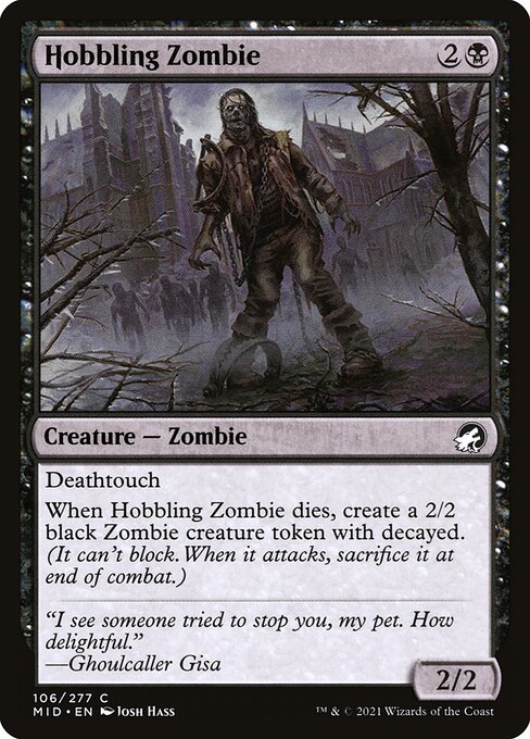 Hobbling Zombie (106) [Innistrad: Midnight Hunt]
