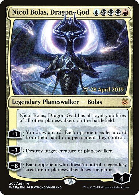 Nicol Bolas, Dragon-God (207s) [War of the Spark Promos]