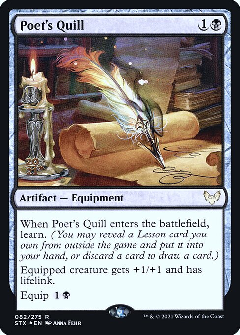 Poet's Quill (82s) [Strixhaven: School of Mages Promos]