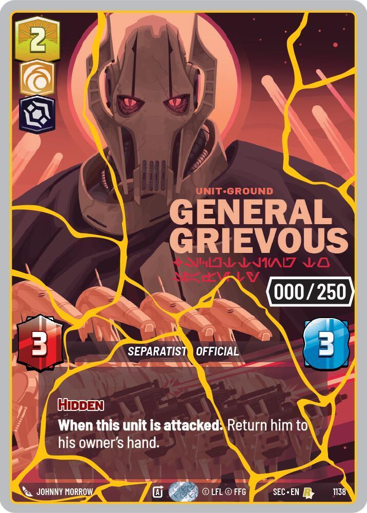 General Grievous - Scuttling to Safety (Serialized) (Gold) (1138) [Secrets of Power]
