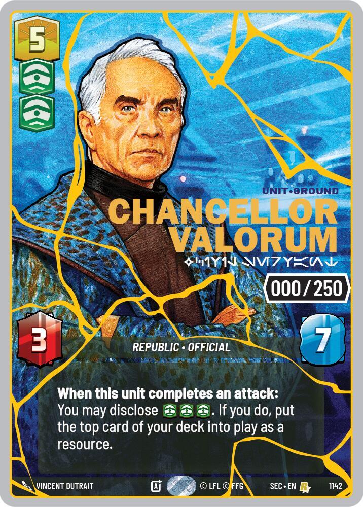 Chancellor Valorum - Civil Servant (Serialized) (Gold) (1142) [Secrets of Power]