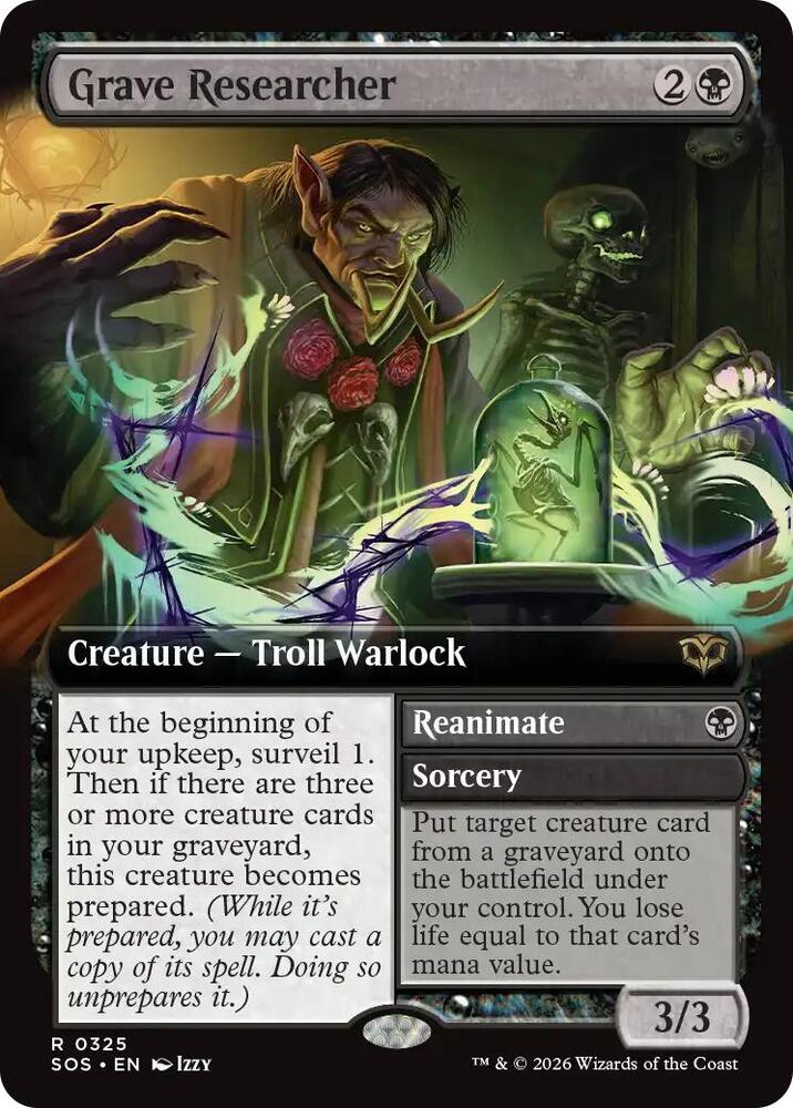 Grave Researcher (Extended Art) (85) [Secrets of Strixhaven]