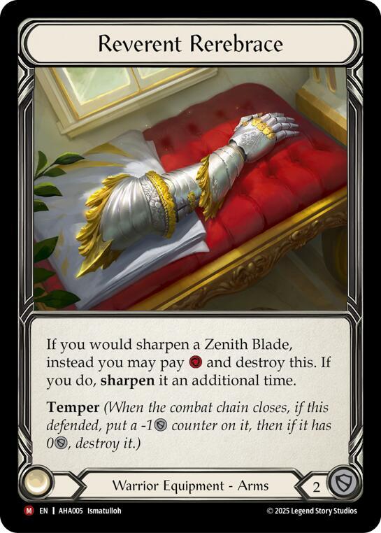 Reverent Rerebrace (AHA005) [Armory Deck Origins: Hala]