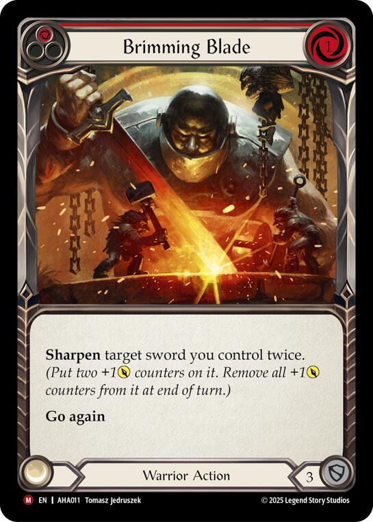 Brimming Blade (Red) (AHA011) [Armory Deck Origins: Hala]