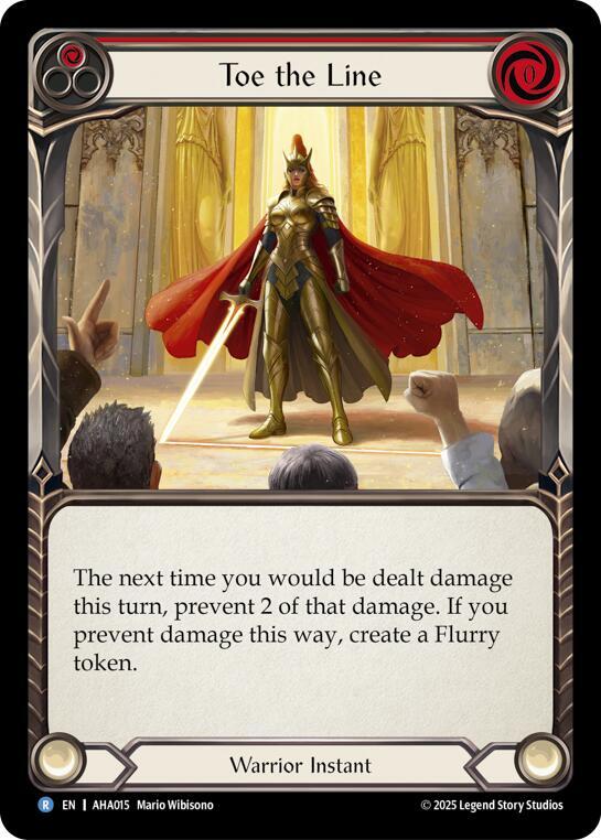 Toe The Line (Red) (AHA015) [Armory Deck Origins: Hala]