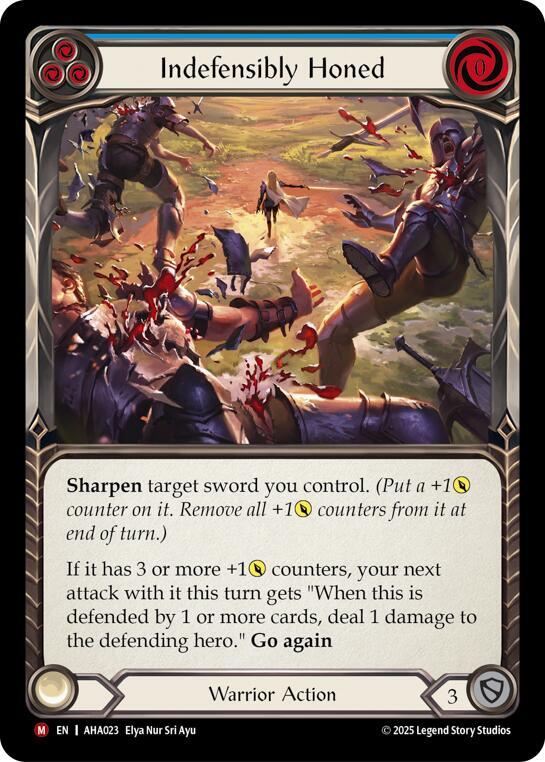 Indefensibly Honed (Blue) (AHA023) [Armory Deck Origins: Hala]