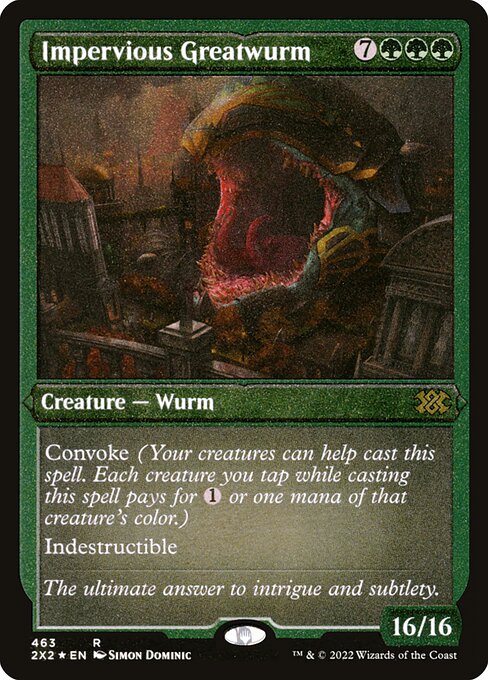 Impervious Greatwurm (463) [Double Masters 2022]