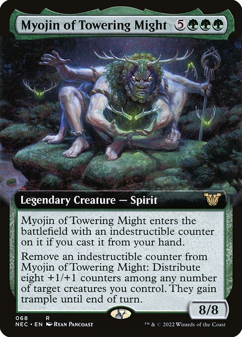 Myojin of Towering Might (68) [Neon Dynasty Commander] [Extended Art]