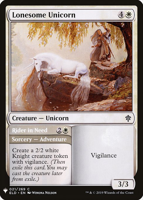 Lonesome Unicorn // Rider in Need (ELD-21) [The List]