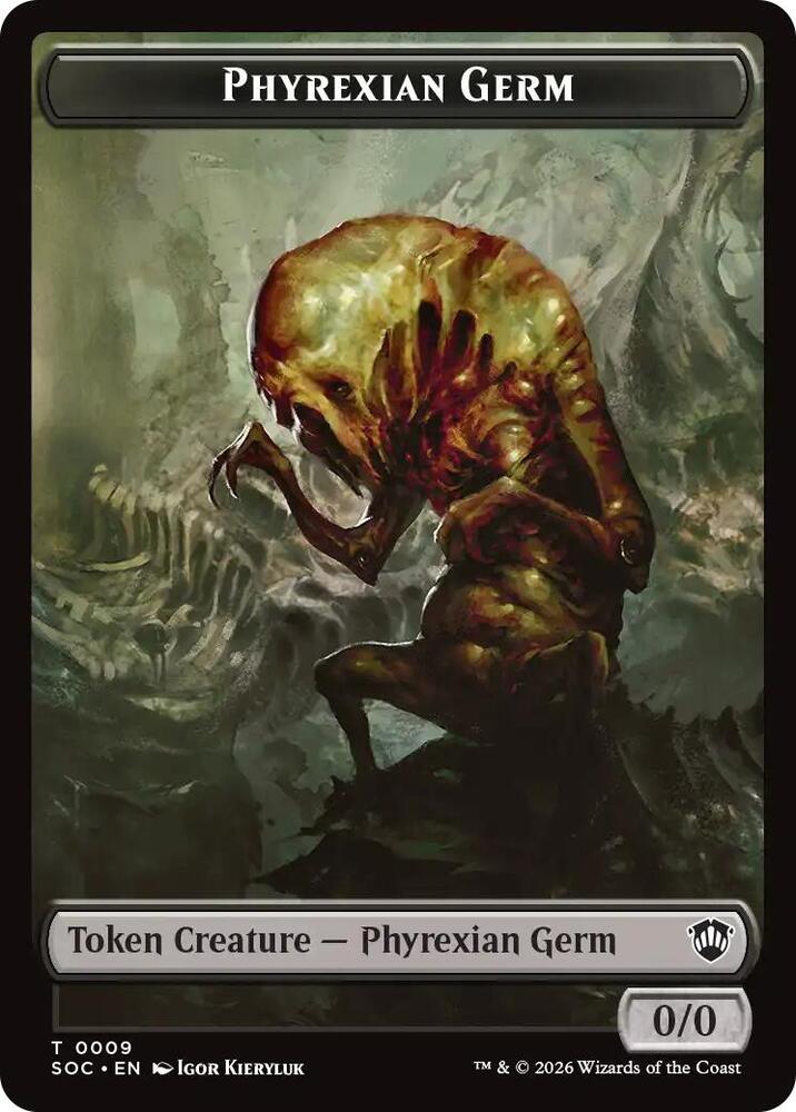 Phyrexian Germ // Treasure Double-Sided Token (9 // 12) [Secrets of Strixhaven Commander]