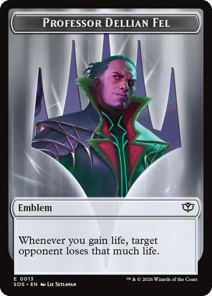 Professor Dellian Fel  // Pest (0008) Double-Sided Token (13 // 8) [Secrets of Strixhaven]