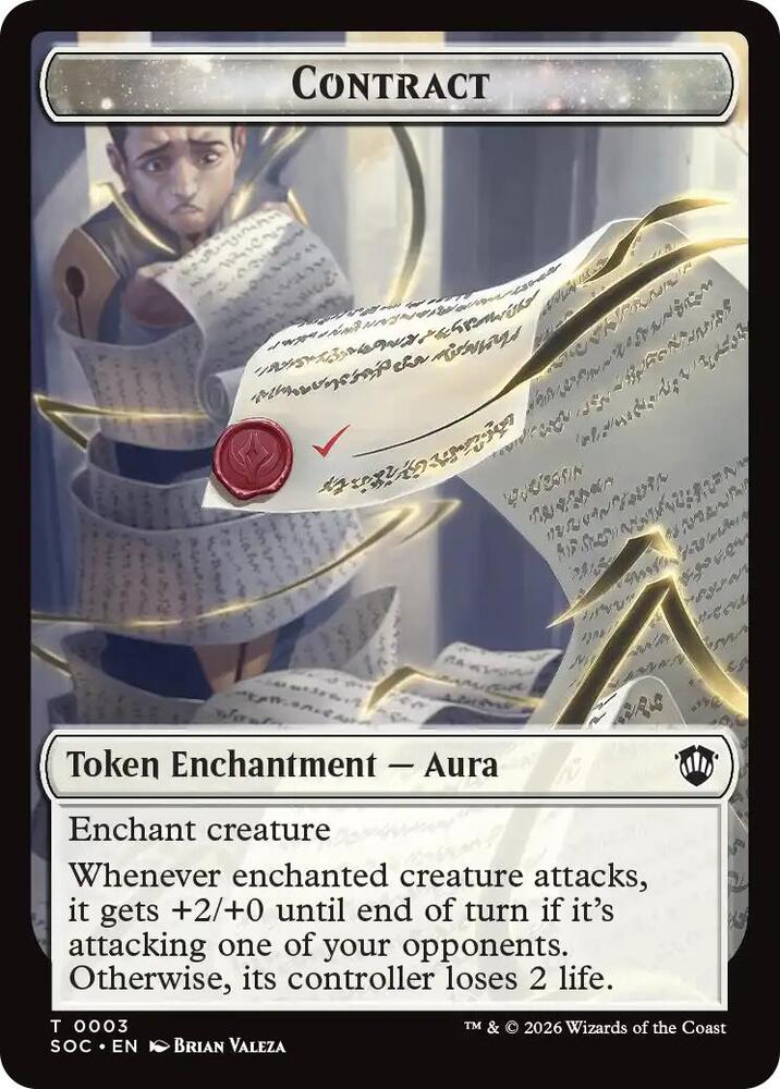 Contract // Pegasus Double-Sided Token (3 // 5) [Secrets of Strixhaven Commander]