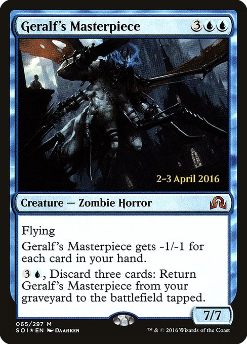 Geralf's Masterpiece (65s) [Shadows over Innistrad Promos]