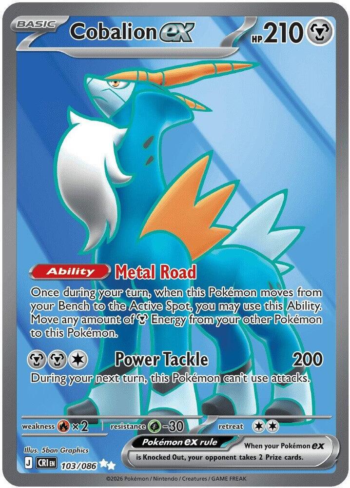 Cobalion ex - 103/086 [ME04: Chaos Rising]