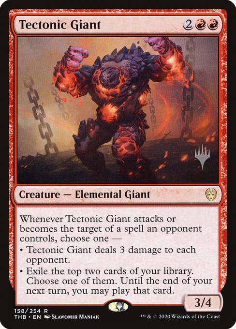Tectonic Giant (158p) [Theros Beyond Death Promos]
