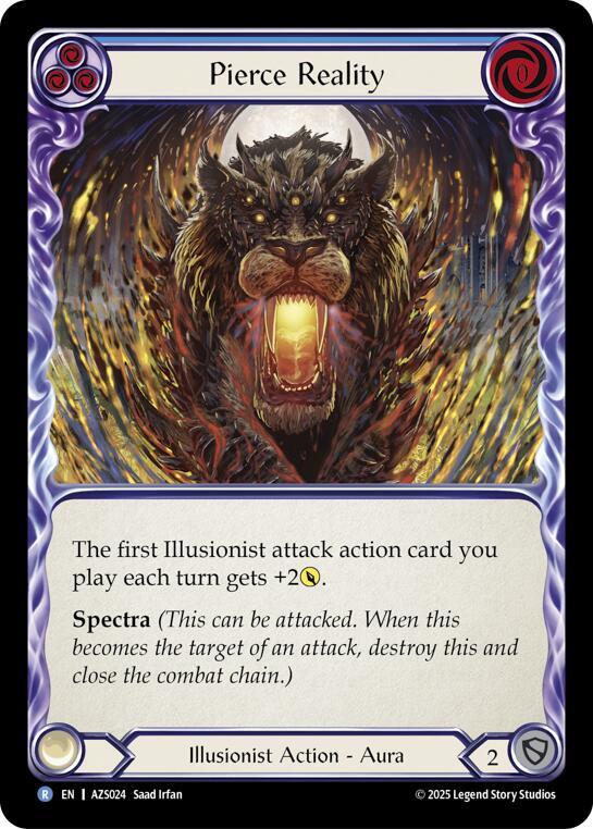 Pierce Reality (Blue) (AZS024) [Armory Deck: Zyggy]