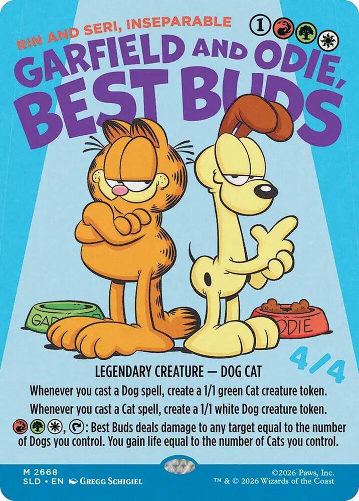 Garfield and Odie, Best Buds - Rin and Seri, Inseparable (2668) [Secret Lair Drop]