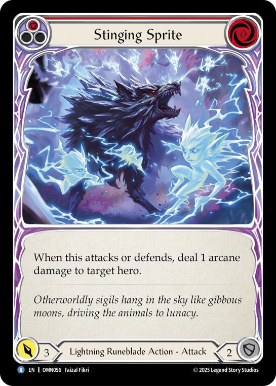 Stinging Sprite (Red) (OMN056) [Omens of the Third Age]