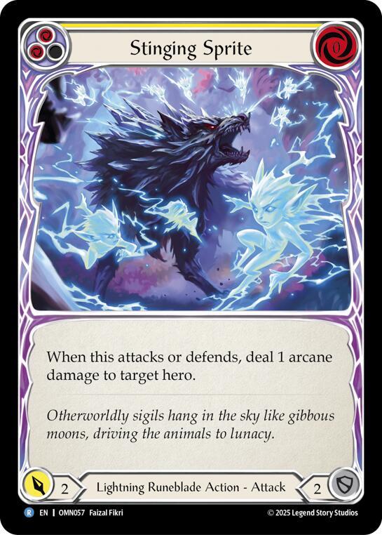 Stinging Sprite (Yellow) (OMN057) [Omens of the Third Age]