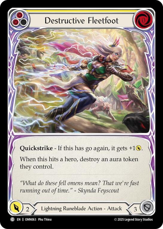 Destructive Fleetfoot (Yellow) (OMN063) [Omens of the Third Age]