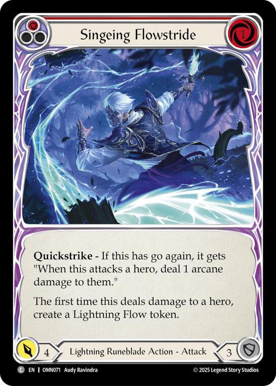 Singeing Flowstride (Red) (OMN071) [Omens of the Third Age]