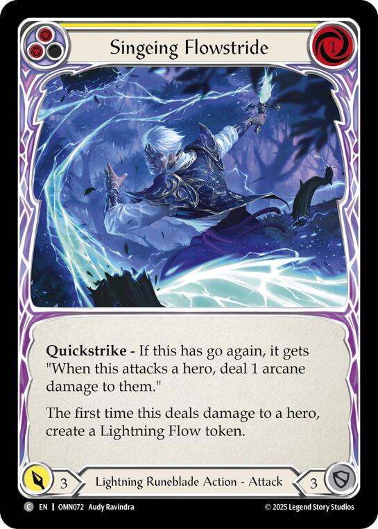 Singeing Flowstride (Yellow) (OMN072) [Omens of the Third Age]
