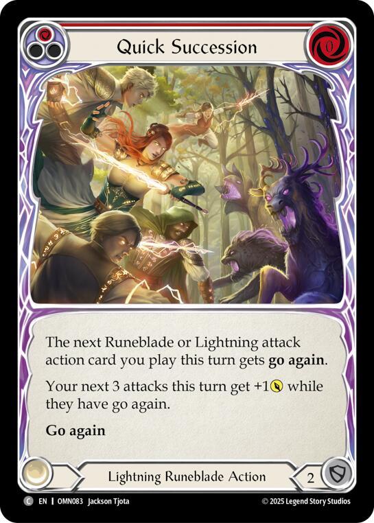 Quick Succession (Red) (OMN083) [Omens of the Third Age]