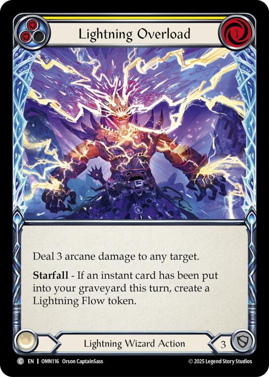 Lightning Overload (Yellow) (OMN116) [Omens of the Third Age]