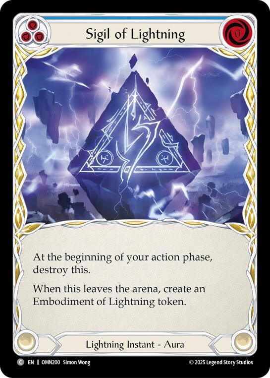 Sigil Of Lightning (Blue) (OMN200) [Omens of the Third Age]