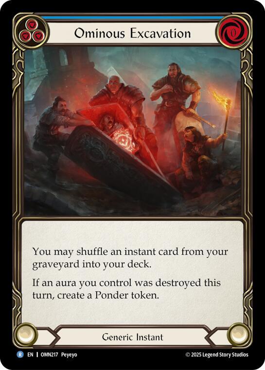Ominous Excavation (Blue) (OMN217) [Omens of the Third Age]