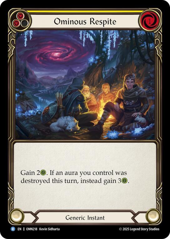 Ominous Respite (Yellow) (OMN218) [Omens of the Third Age]
