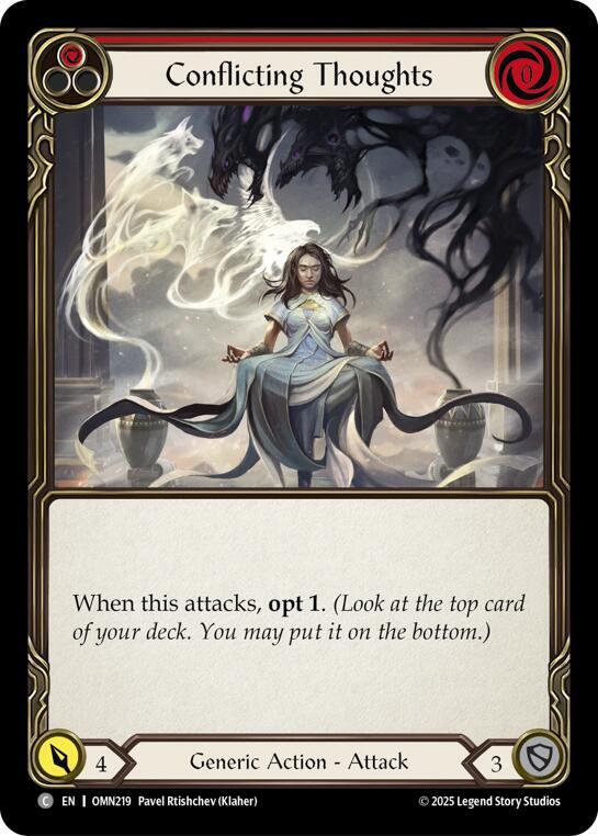 Conflicting Thoughts (Red) (OMN219) [Omens of the Third Age]